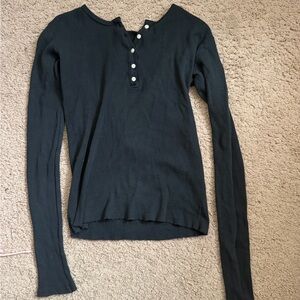 Brandy Melville Long Sleeve Button Top